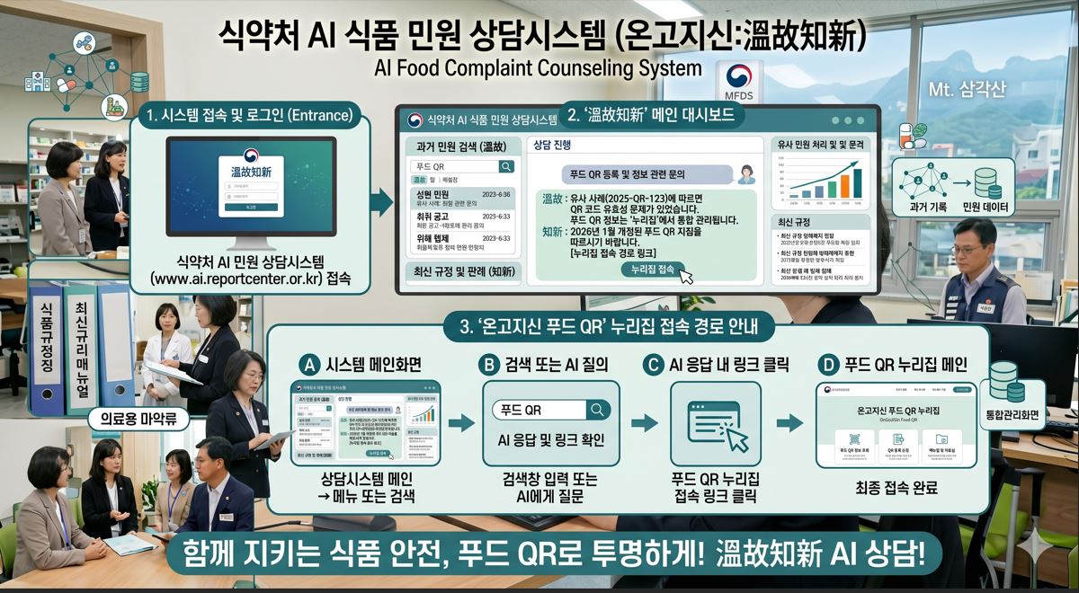 식약처, AI 식품 민원 상담시스템 '온고지신' 운영