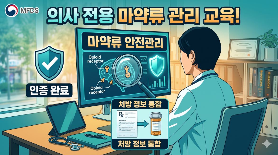 식약처, 의료용 마약류 안전관리 의사 필수교육 추진