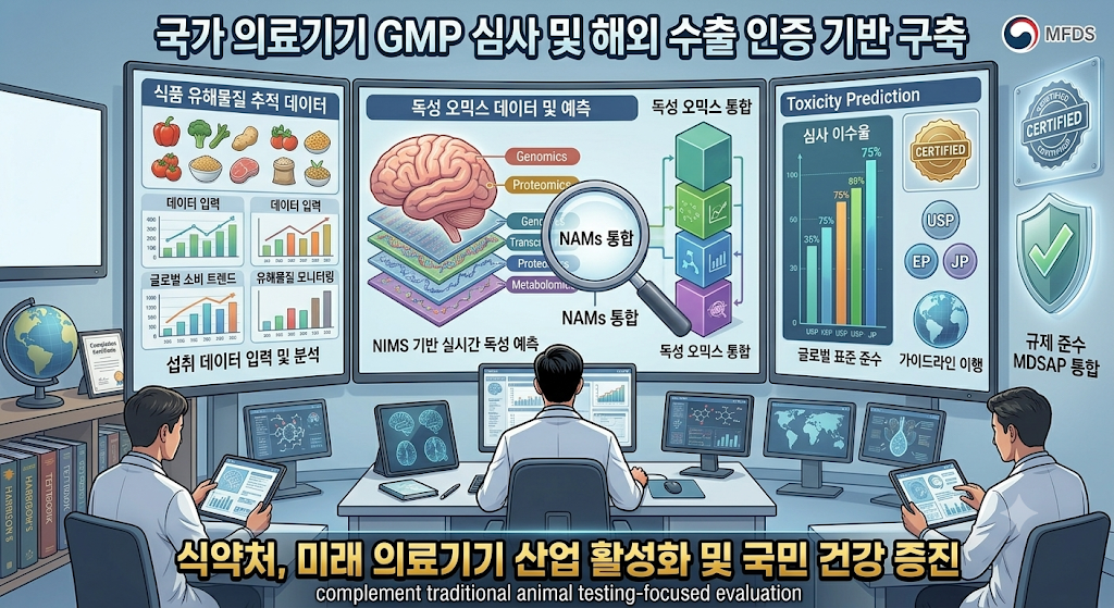 의료기기 GMP 심사 해외 수출 인증 개념 이미지