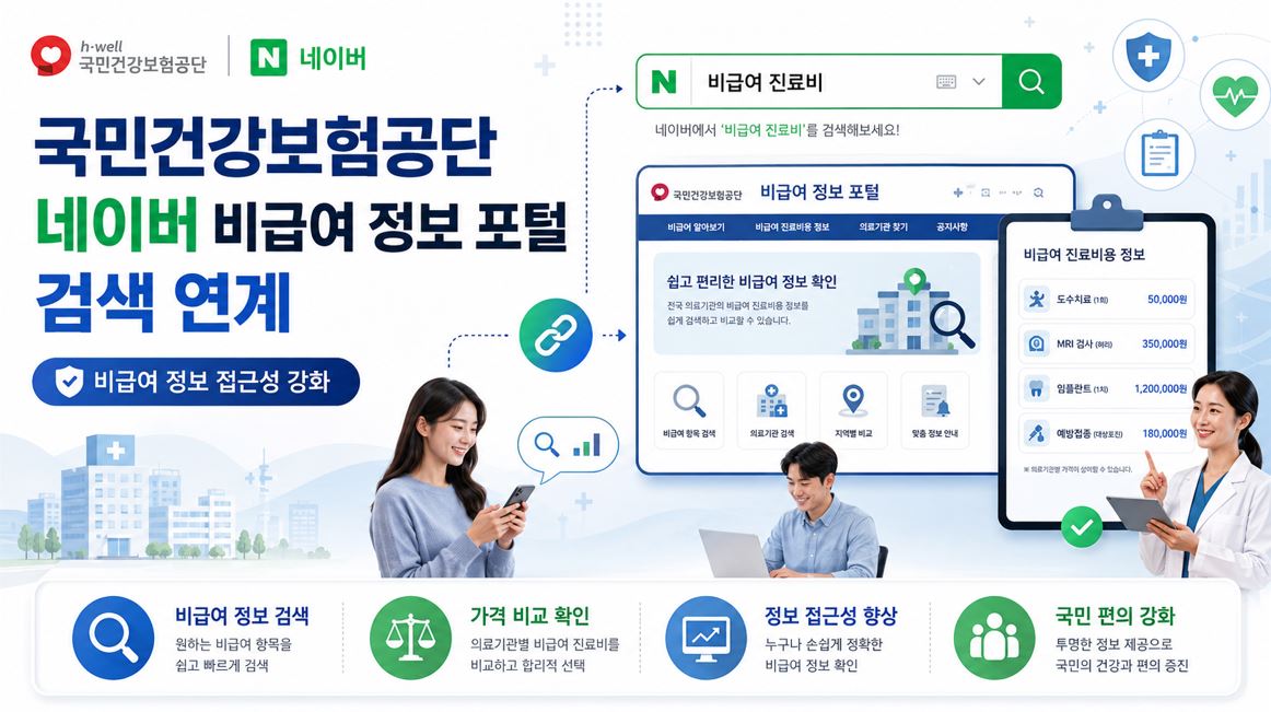 건보공단·네이버, 비급여 정보 포털 검색 연계…접근성↑