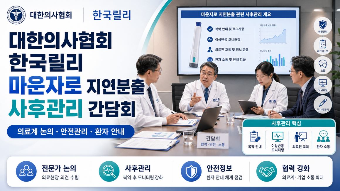 의협-한국릴리, 마운자로 지연분출 교품 확대 논의