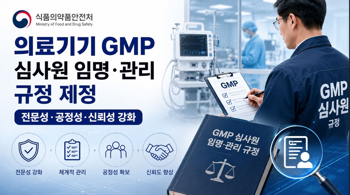 식약처, 의료기기 GMP 심사원 임명·관리 규정 제정