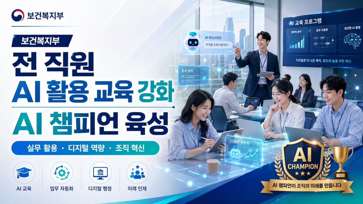 복지부, 전 직원 AI 활용 교육 강화…'AI 챔피언' 육성