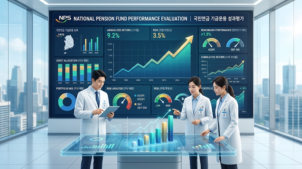 국민연금 기금운용 수익률 성과평가 개념 이미지