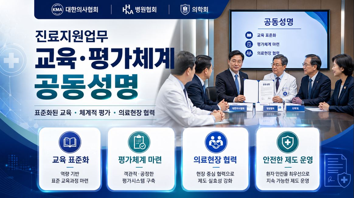 의협·병협·의학회, 진료지원업무 교육 '협력체계' 촉구