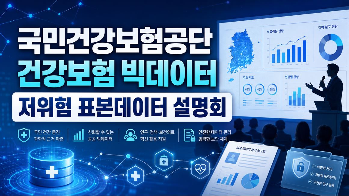 건보공단, 건강보험 빅데이터 '저위험 표본데이터' 설명회