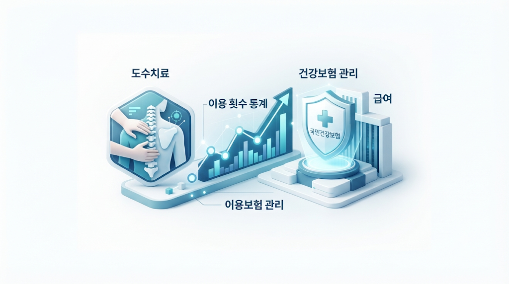 도수치료 이용 횟수 통계 건강보험 관리급여 개념 이미지
