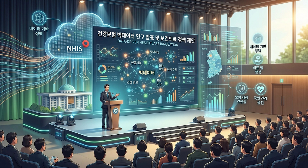 건강보험 빅데이터 연구 발표 보건의료 정책 개념 이미지
