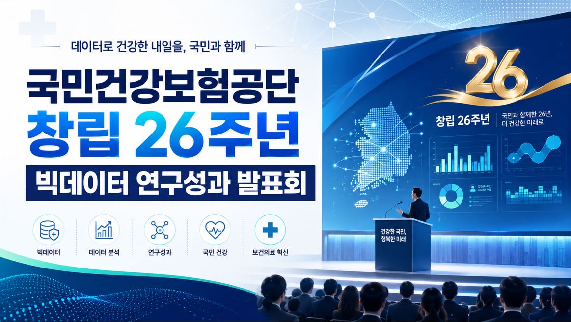 건보공단, 빅데이터 연구성과 발표회…창립 26주년 기념