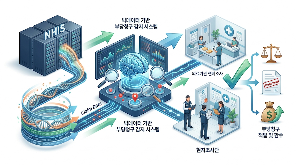 건강보험 부당청구감지시스템 빅데이터 현지조사 개념 이미지