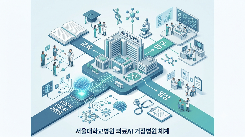 서울대학교병원 교육 연구 임상 의료AI 거점병원 개념 이미지