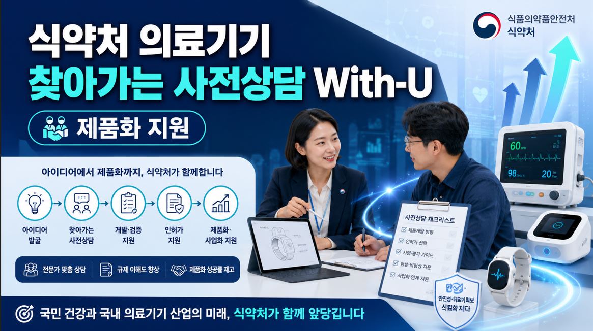 식약처, 의료기기 '찾아가는 사전상담' 착수…제품화 지원