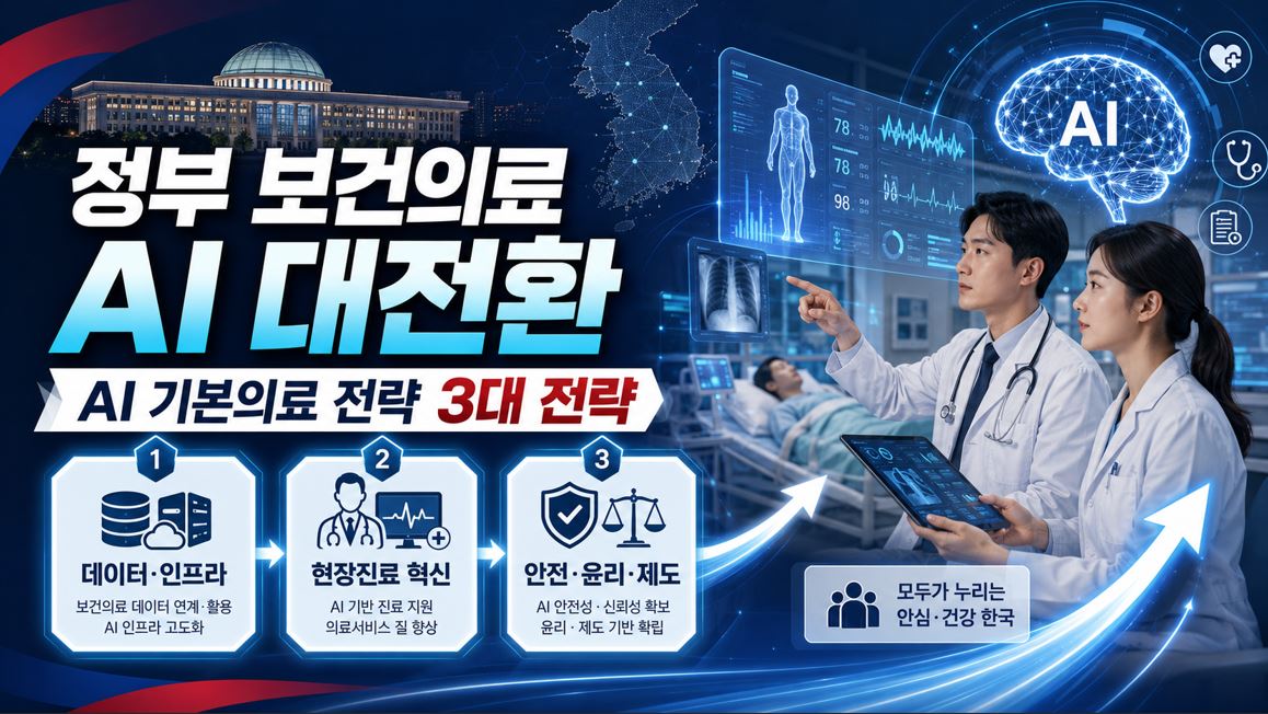 정부, 보건의료 AI 대전환 추진…3대 전략·10대 과제 제시