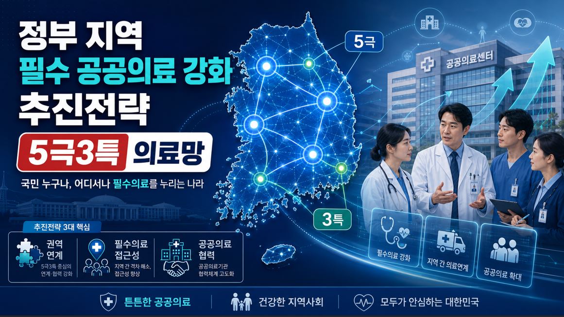 정부, 지역·필수·공공의료 강화 전략 발표…5극3특 의료망