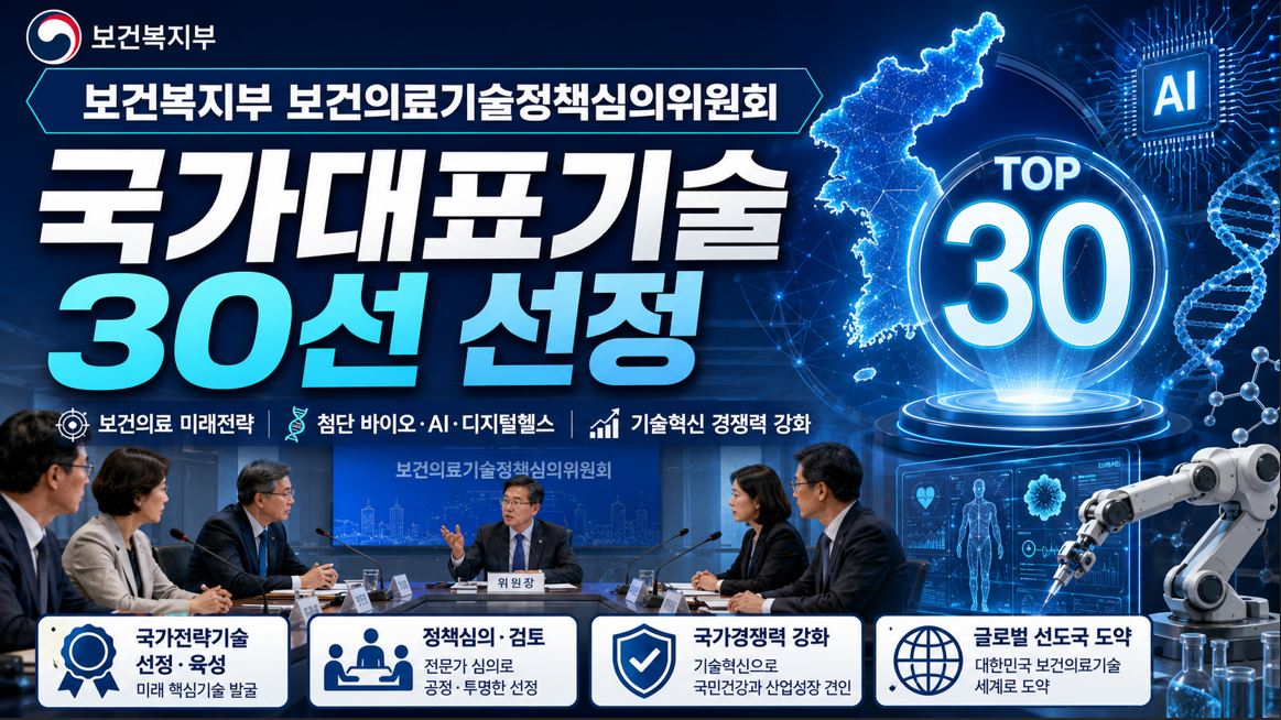 복지부, 보건의료 국가대표기술 30선 선정 추진