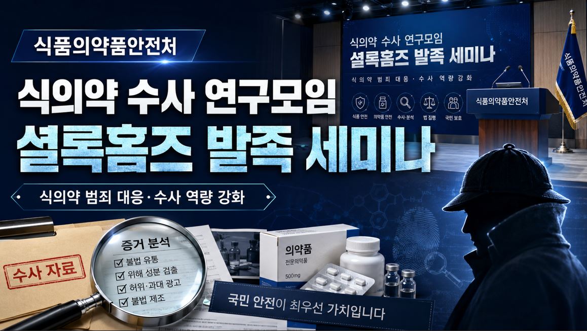 식약처, 수사 연구모임 '셜록홈즈' 발족…특사경 역량 강화