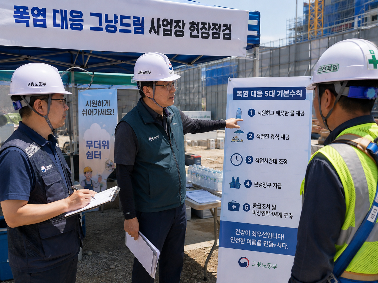 폭염 대응 그냥드림 사업장 현장점검 모습
