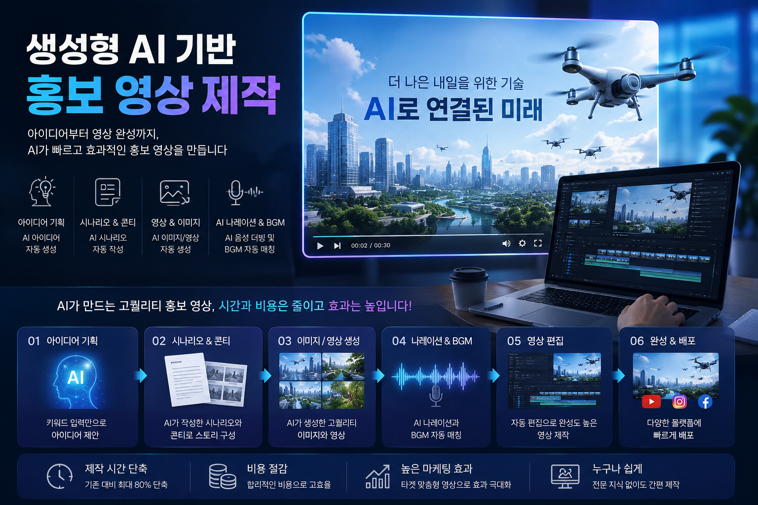 생성형 AI 기반 홍보 영상 제작 이미지