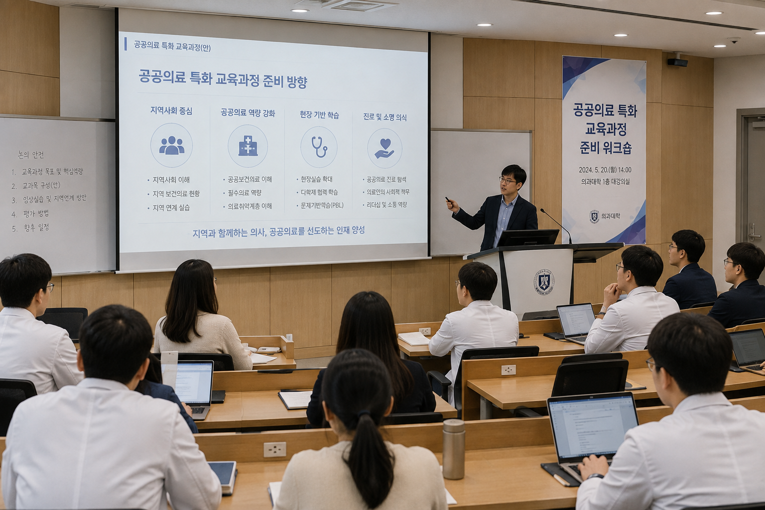 공공의료 특화 교육과정 준비 관련 의과대학 강의실