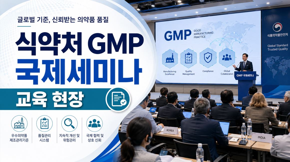 식약처, GMP 역량강화 국제세미나·교육 하반기 운영
