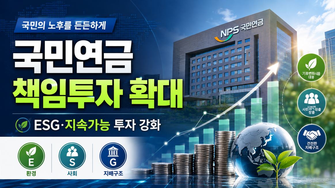 보건복지부, 국민연금 책임투자 대상 확대…대체투자도 ESG