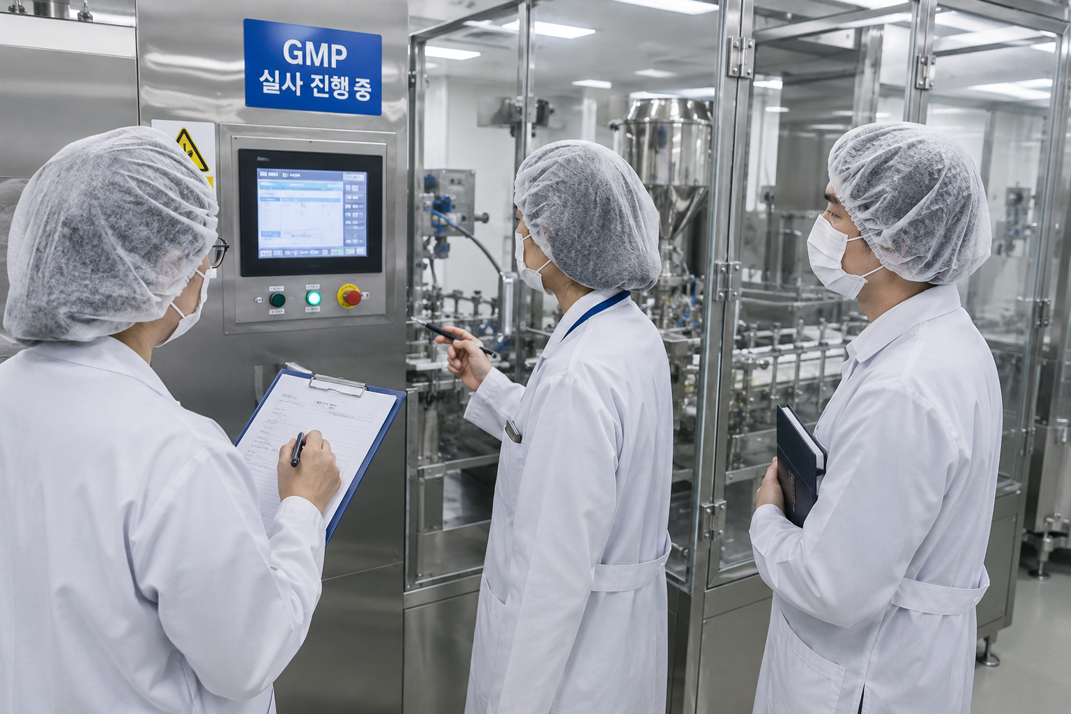의약품 제조 품질관리 GMP 실사 현장 이미지