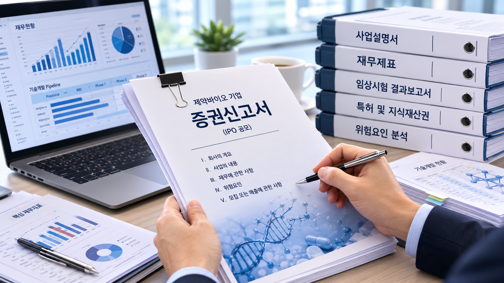 제약바이오 기업 증권신고서 작성 서류 이미지