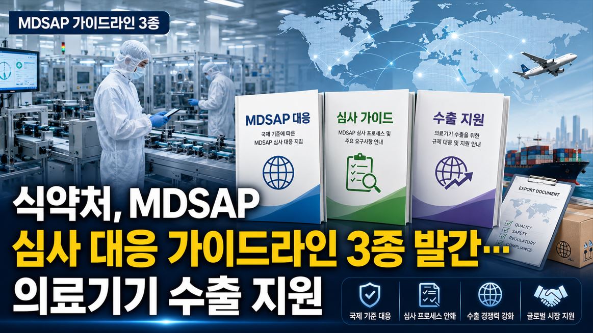 식약처, MDSAP 심사 대응 가이드라인 3종 발간…의료기기 수출 지원