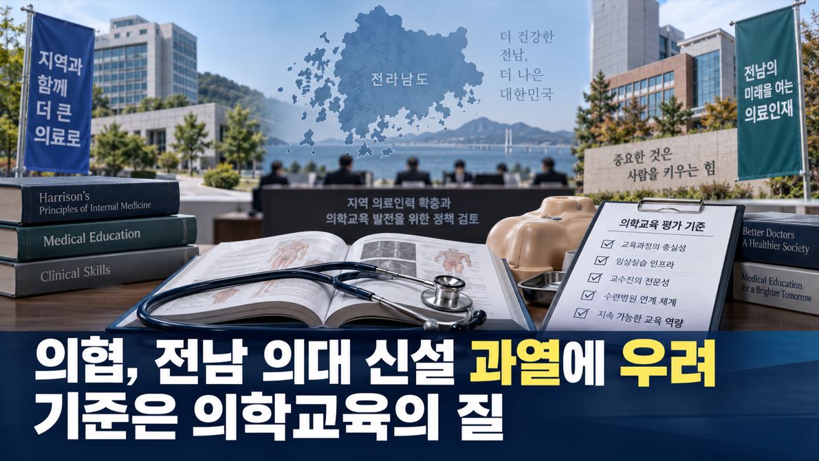 의협, 전남 의대 신설 과열에 우려…"기준은 의학교육의 질"