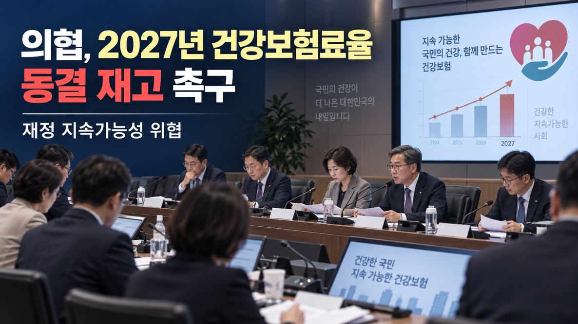 의협, 2027년 건강보험료율 동결 재고 촉구…"재정 지속가능성 위협"