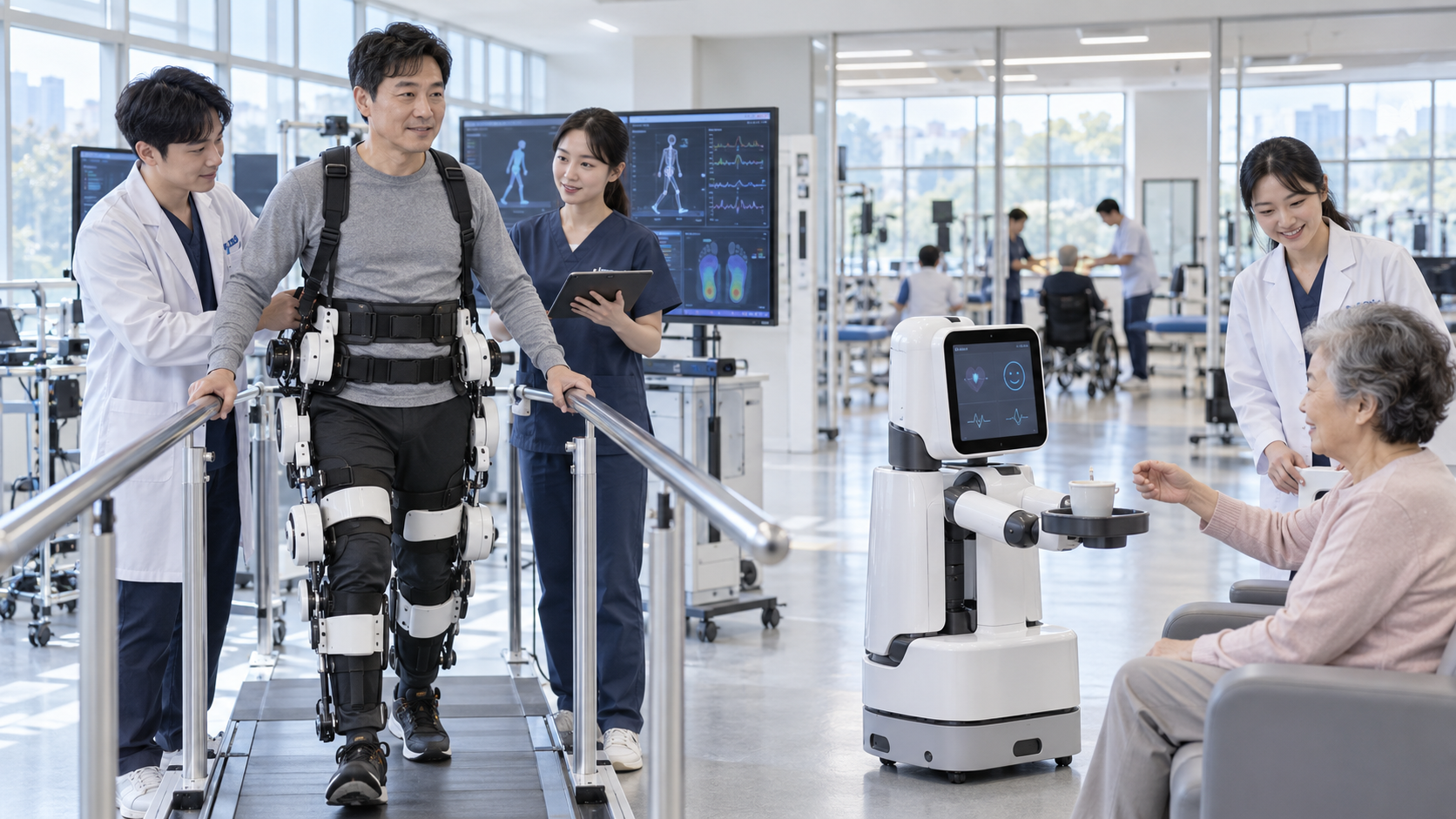 AI 기반 재활로봇과 돌봄로봇 기술 연구 이미지