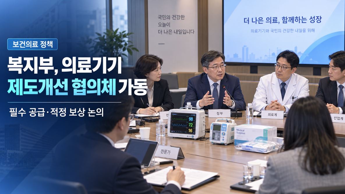 복지부, 의료기기 제도개선 협의체 가동…필수 공급·적정 보상 논의