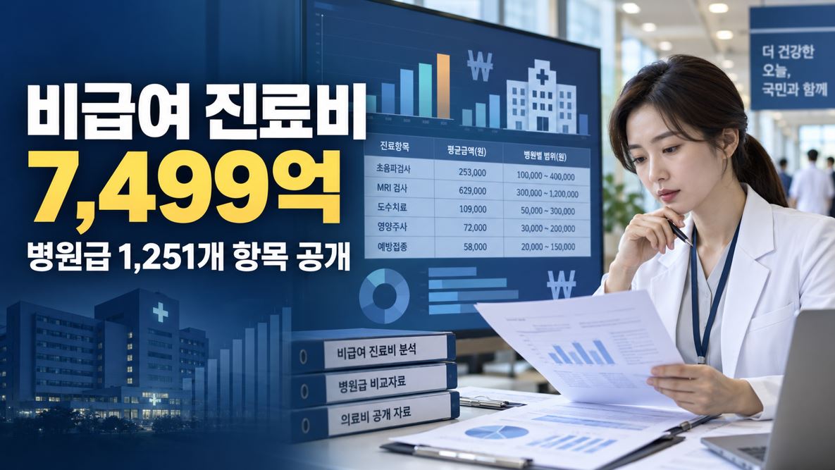 비급여 진료비 7499억…복지부, 병원급 1251개 항목 공개