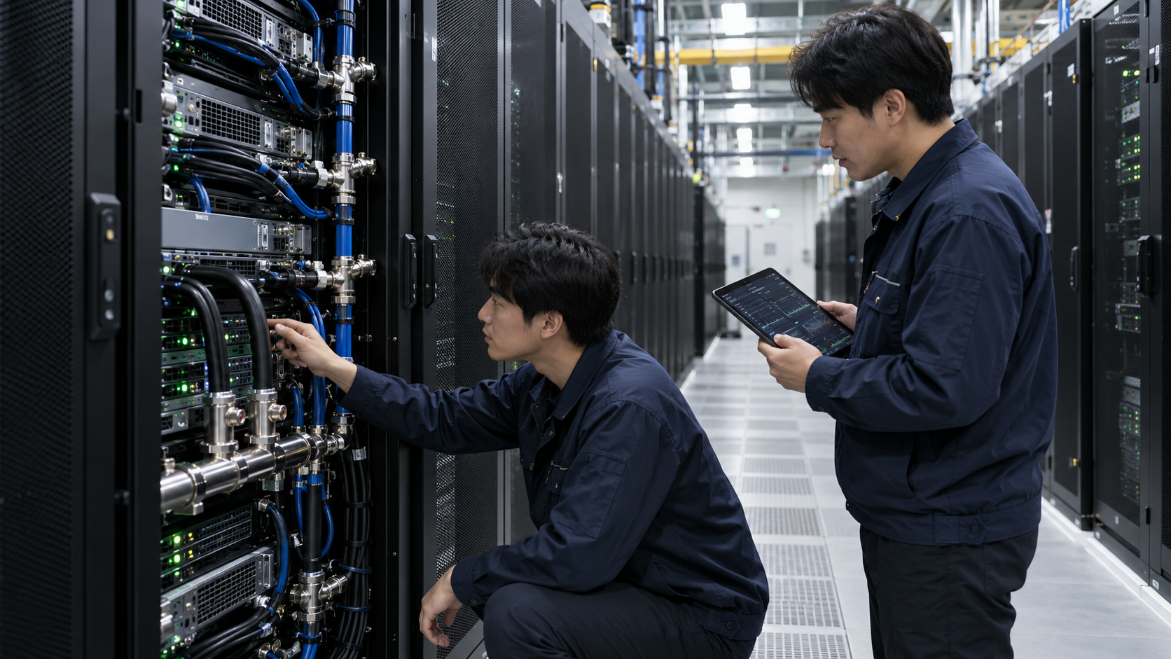 AI데이터센터 GPU 서버 시설 점검 현장
